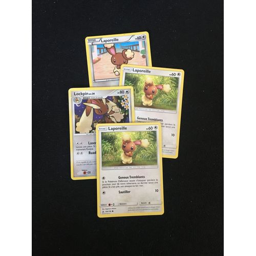 (1872) 3x Laporeille + Lockpin (Pokemon)