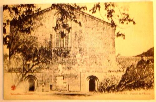 Carte Postale Ancienne Aveyron Silvanes Ou Sylvanes Facade De L Eglise