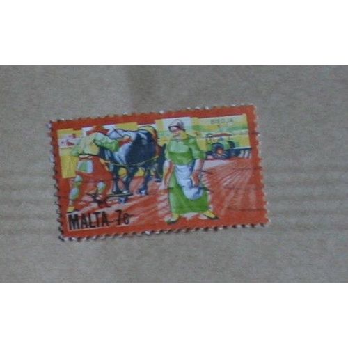 Timbre Oblitéré :  Malte