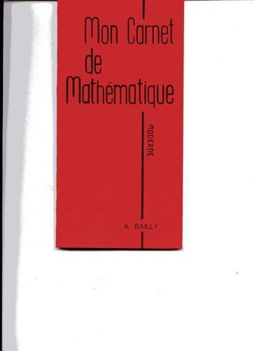 Mon Carnet De Mathématique Moderne