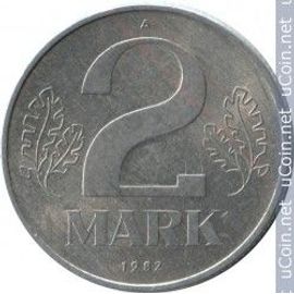 Allemagne De Lest = Pièce D'une Valeur Faciale De 2 Mark . Année = 1982 A
