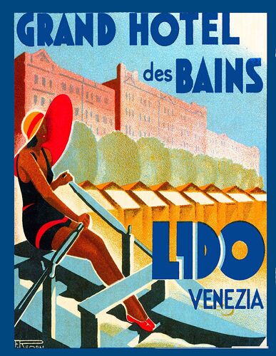 Affiche Grand Hôtel Des Bains Lido Venise
