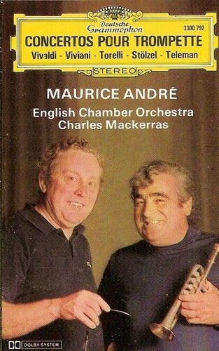 Maurice André K7 Audio "Concertos Pour Trompette" (Vivaldi, Viviani, Torelli, Stölzel, Teleman)