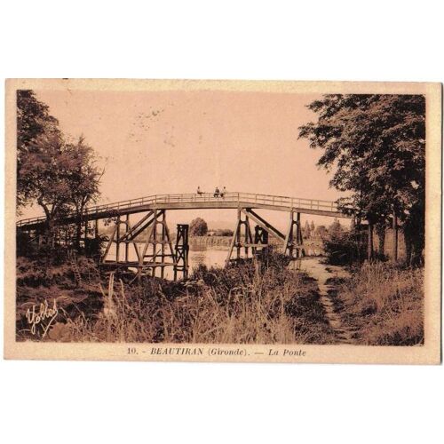 Carte Postale Ancienne De Beautiran, La Ponte - Avec 2 Timbres Type Mercure 40c Violet - Yvert N° 659 -