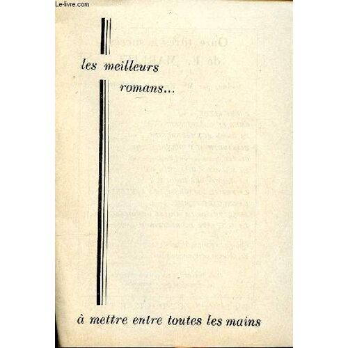 Les Meilleurs Romans ...À Mettre Entre Toutes Les Mains Octobre 1936