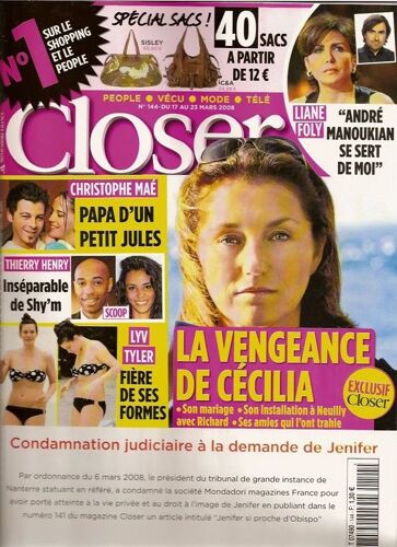 Closer  N° 144 : La Vengeance De Cécilia...