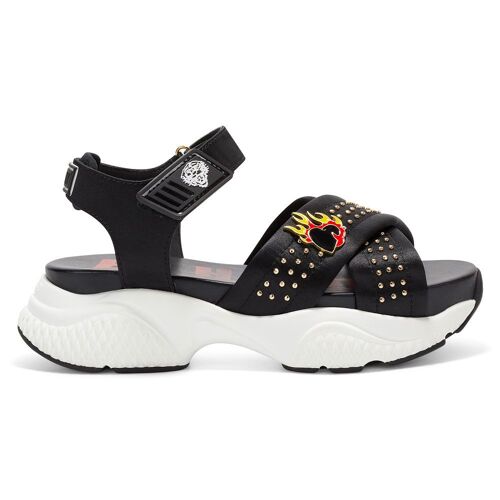 Ed Hardy Flaming Sandal Black