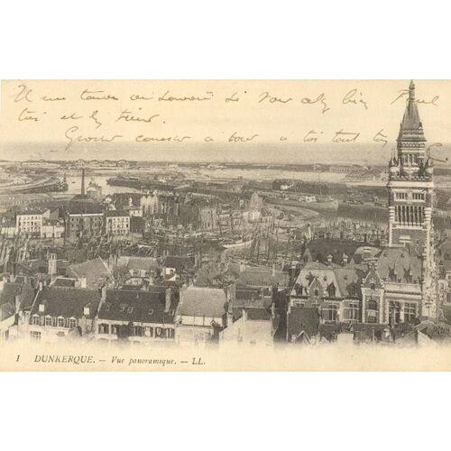 Dunkerque . " Vue Panoramique " . Nord . 1916