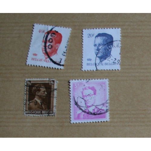 Lot 4  Timbres Oblitérés : Belgique