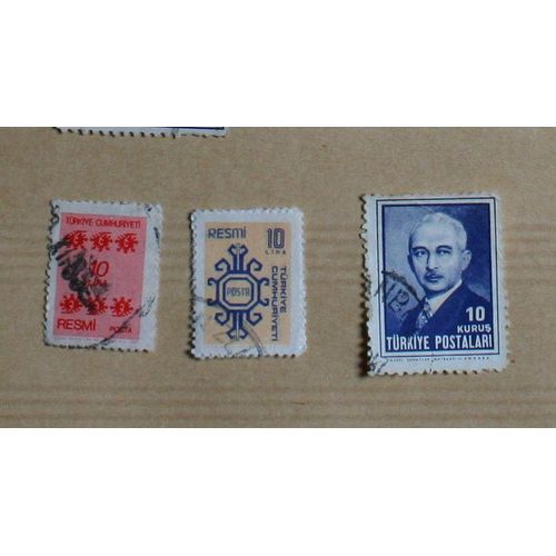 3 Timbres Oblitérés : Turquie