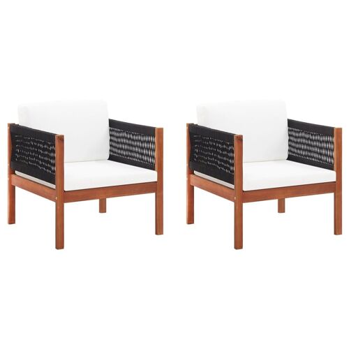Chaises De Jardin 2 Pcs Bois D'acacia Massif