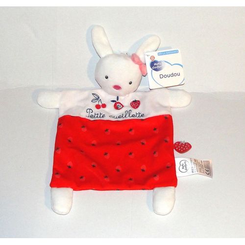 Doudou Lapin Mots D'enfants La Petite Cueillette Peluche Lapin Fruits