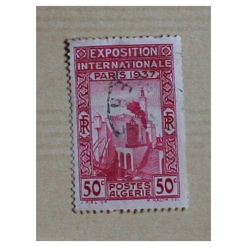 Timbre Oblitéré :  Algérie, Exposition Internationale, Paris, 1937