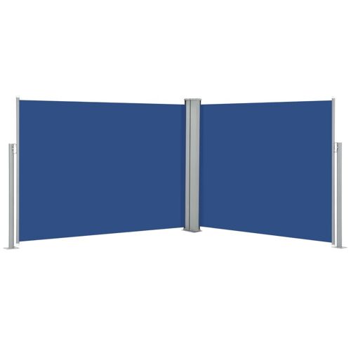 Auvent Paravent Store Brise-Vue Latéral Rétractable De Patio Jardin Terrasse Balcon Protection Visuelle Écran 140 X 1000 Cm Bleu Helloshop26 02_0007134