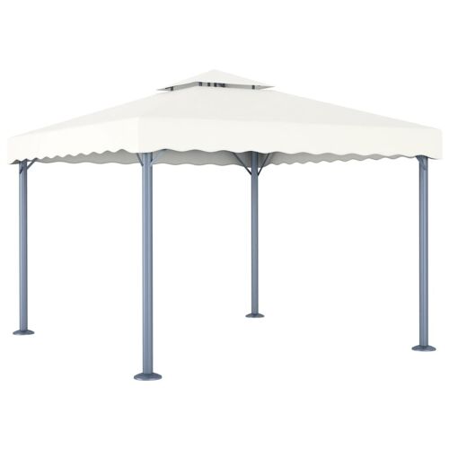 Vidaxl Tonnelle 300x300 Cm Crème Aluminium