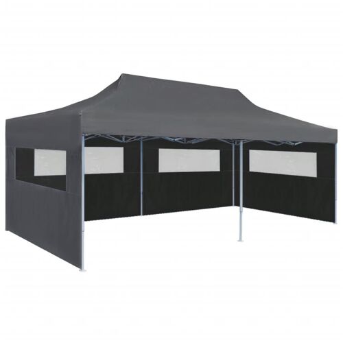 Vidaxl Tente De Réception Pliable Avec Parois 3 X 6 M Anthracite