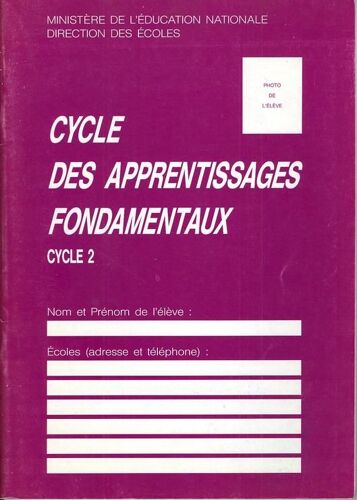 Cycle Des Apprentissage Fondamentaux Cycle 2