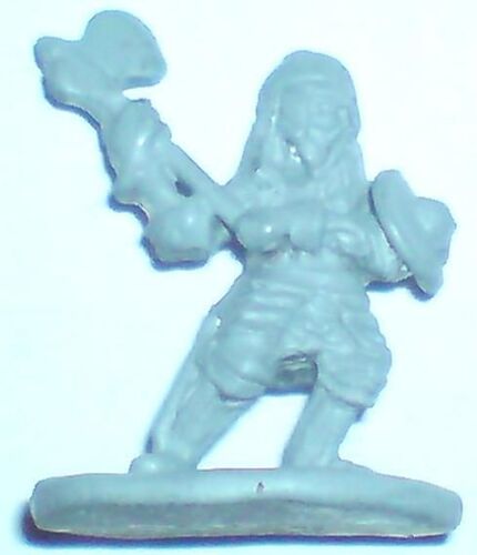 Figurine 1982 - Guerrier Nain À La Hache Et Petit Bouclier - Pour Jeux De Rôles Donjons Et Dragons D&d Ad&d Warhammer