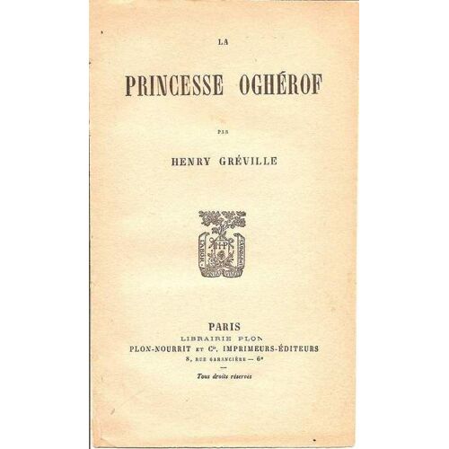 La Princesse Oghérof
