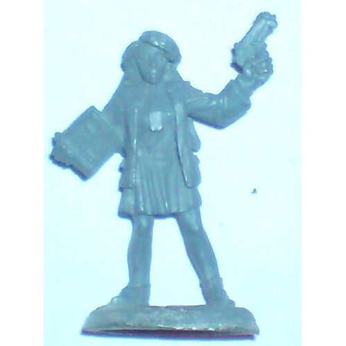Figurine Ral Partha 1992 - Aventurière Avec Pc - Pour In Nomine Satanis Et Chtulhu - Pour Star Wars Warhammer 4000 40k Et Battletech