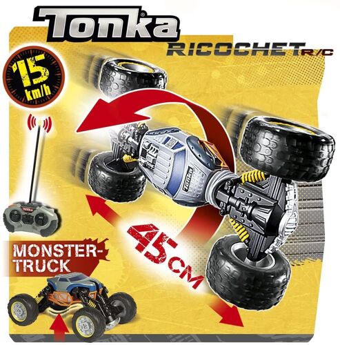 Hasbro Tonka - 94632 - Véhicule Radio Commande - Tonka Monster Ricochet Le Nouveau Véhicule Radio-Commandé Ricochet Offre Un Maximum De Puissance Et De Vitesse ! 45 Cm De Long Monter Truck 15 Km/H