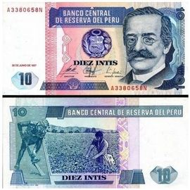Billet Perou 10 Intis 1987