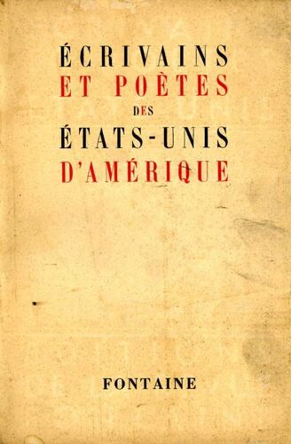 Ecrivains Et Poètes Des Etats-Unis D'amérique