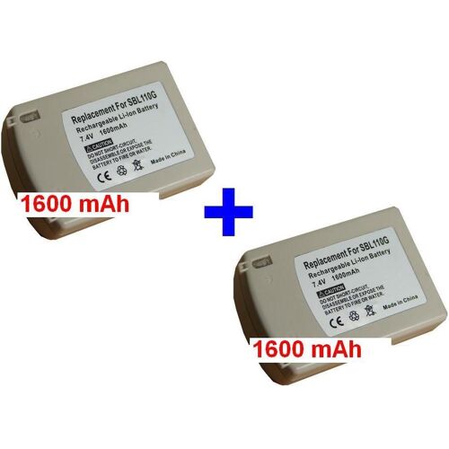 Pack de 2 batteries compatible Samsung SB-L110G SBL110G VM-C5000 **1600mAh**