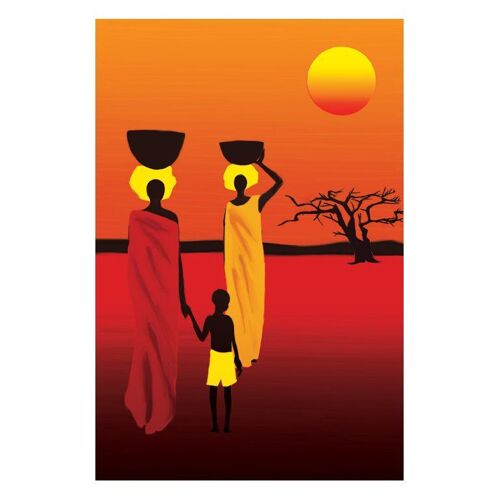 Afrique Savanne - African Savanna Women - Affiche / Poster Envoi En Tube