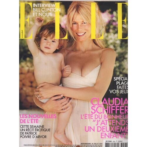 Elle / 26-07-2004  N° 3056 : Claudia Schiffer (18p) - Will Smith (2p) - Estelle Lefébure (4p)