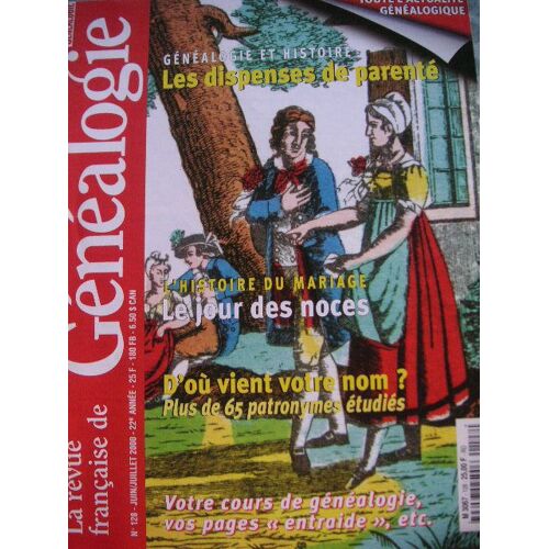 La Revue Française De Généalogie N° 128