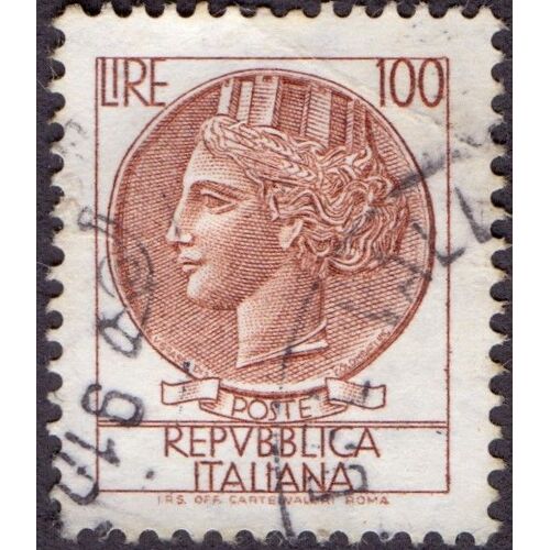 Timbre Republica Italiana 100 Lire