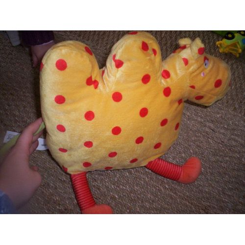 Peluche - Chameau Jaune Avec Des Pois Rouge