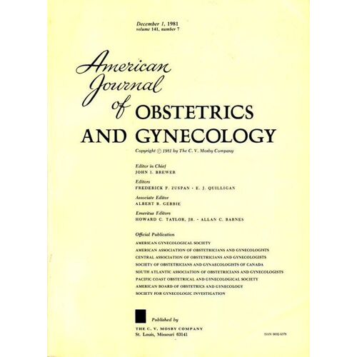 American Journal Of Obstetrics And Gynecology  N° 7 : Volume 141 Number 7 - December 1981