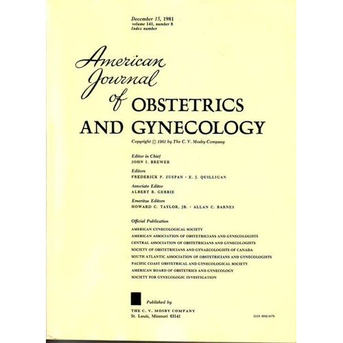 American Journal Of Obstetrics And Gynecology  N° 8 : Volume 141 Number 8 - December 1981