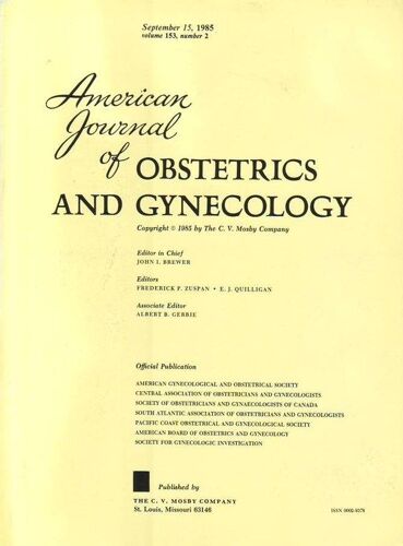 American Journal Of Obstetrics And Gynecology  N° 2 : Volume 153 Number 2 - September 1985