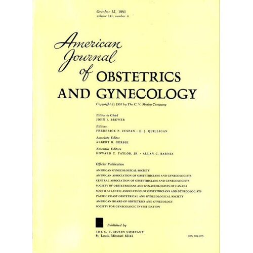 American Journal Of Obstetrics And Gynecology  N° 4 : Volume 141 Number 4 - October 1981