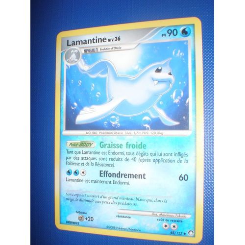 Pokemon  - Lamantine Niv.36-90pv Trésors Myst. Diamant & Perle