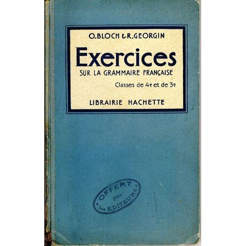 Exercices Sur La Grammaire Francaise Classes De 4e Et 3e