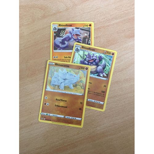 (1765) Rhinocorne + 2x Rhinoféros (Pokemon)