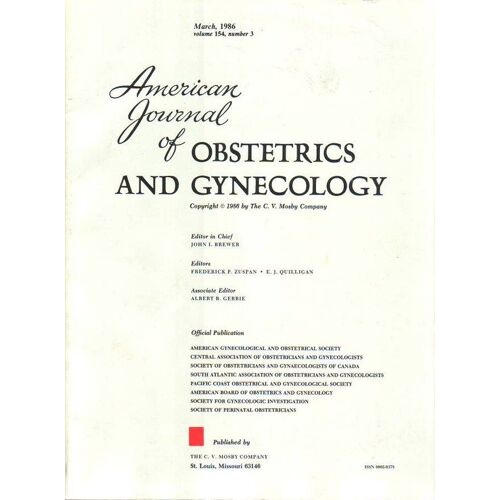 American Journal Of Obstetrics And Gynecology  N° 3 : Vol 154 N °3 March 1986