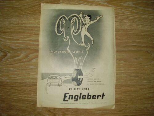 Publicite Ancienne (1960) Pour Les Pneus Englebert