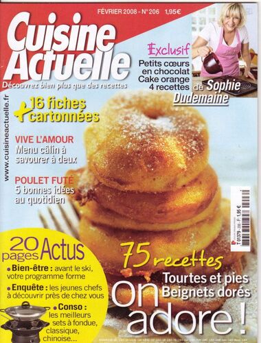 Cuisine Actuelle  N° 206 : 75 Recettes Tourtes Et Pies Beignets Dorés On Adore!