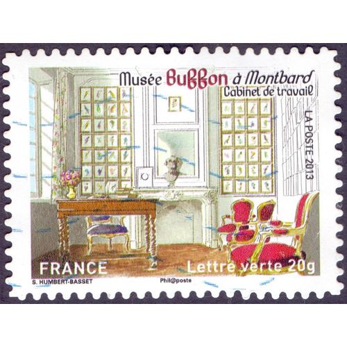 Timbre Patrimoines De France - Maisons Des Illustres Musée Buffon À Montbard. Cabinet De Travail