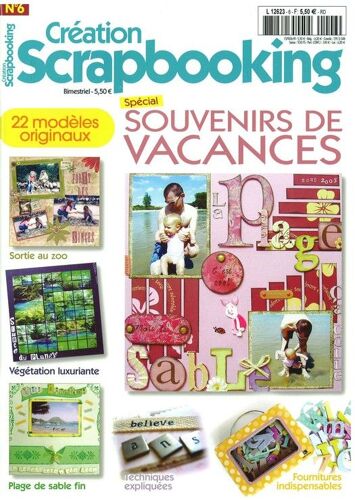 Creation Scrapbooking  N° 6 : Special Souvenirs De Vacances