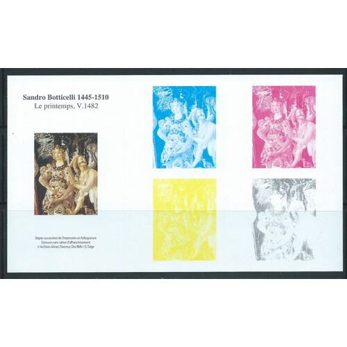 Sandro Botticelli Le Printemps 2010 Étapes Successives De L'impression En Héliogravure