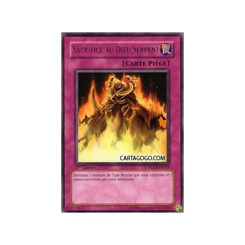 Sacrifice Au Dieu Serpent En Francais 1 Ere Ed Ptdn-Fr077 Carte En Rre