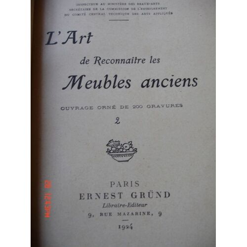Bayard. - L'art De Reconnaître Les Meubles Anciens