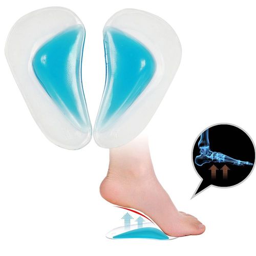 Semelle Intérieure Orthopédique De Soutien De Voûte Orthopédique D'insertion De Chaussure De Gel Pur-Correction Plate De Pied 