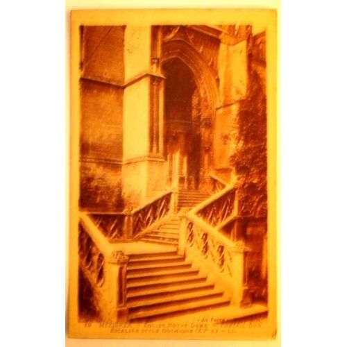 Carte Postale Ancienne Ardennes Mezieres Eglise Notre Dame Portail Sud  Escalier Style Gothique Xv E Siecle